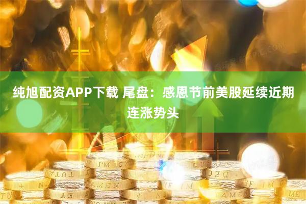 纯旭配资APP下载 尾盘：感恩节前美股延续近期连涨势头