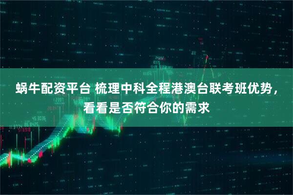 蜗牛配资平台 梳理中科全程港澳台联考班优势，看看是否符合你的需求